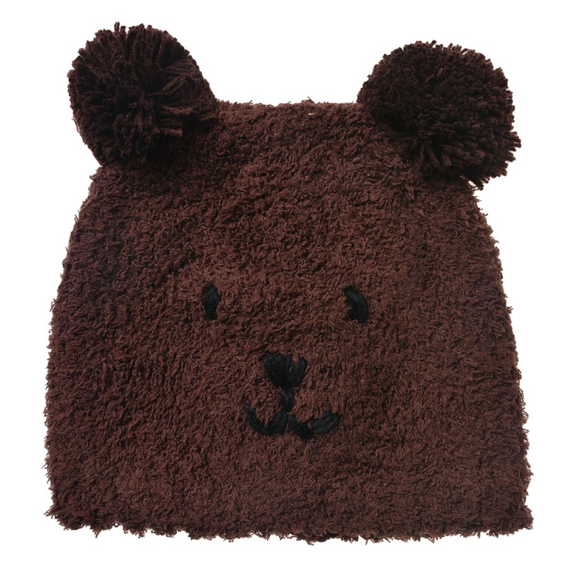 JZKCA0001CH Children's Cap one size Brown Acrylic Bear