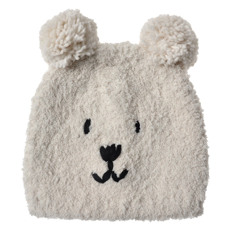 JZKCA0001W Children's Cap one size White Acrylic Bear