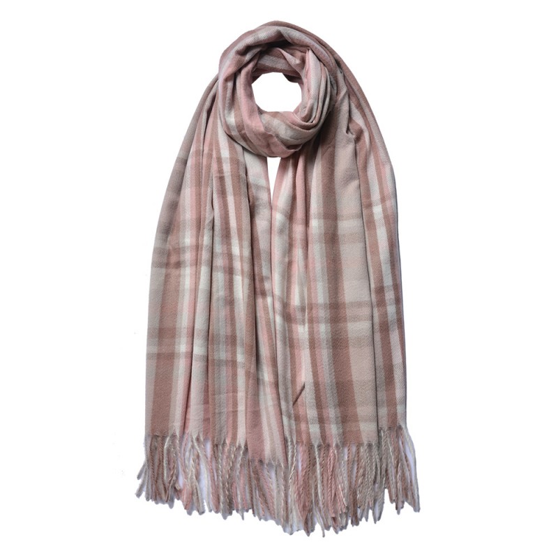 JZSC0780P Sciarpa invernale da donna 68x180 cm Rosa Beige Sciarpa