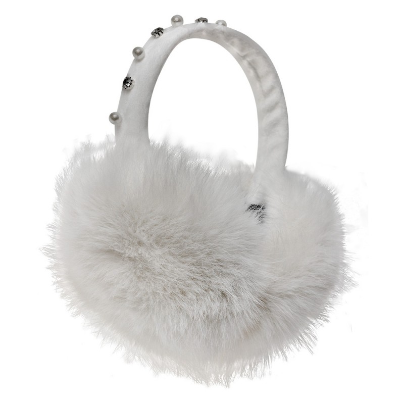 JZCEW0002W Earmuffs for Girls White Polyester Women's Ear Wamers