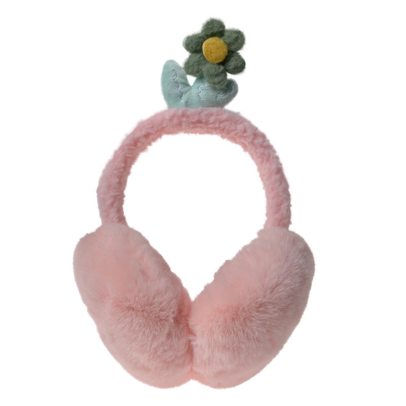 JZCEW0007P Kids' Ear Warmers Flower one size Pink Polyester
