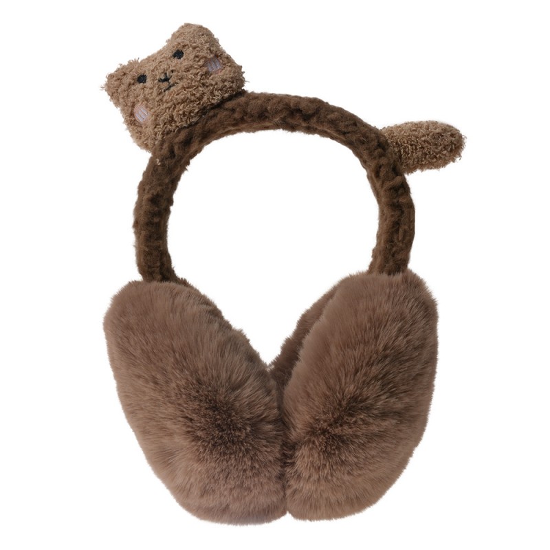 JZCEW0008CH Kids' Ear Warmers Bear one size Brown Polyester