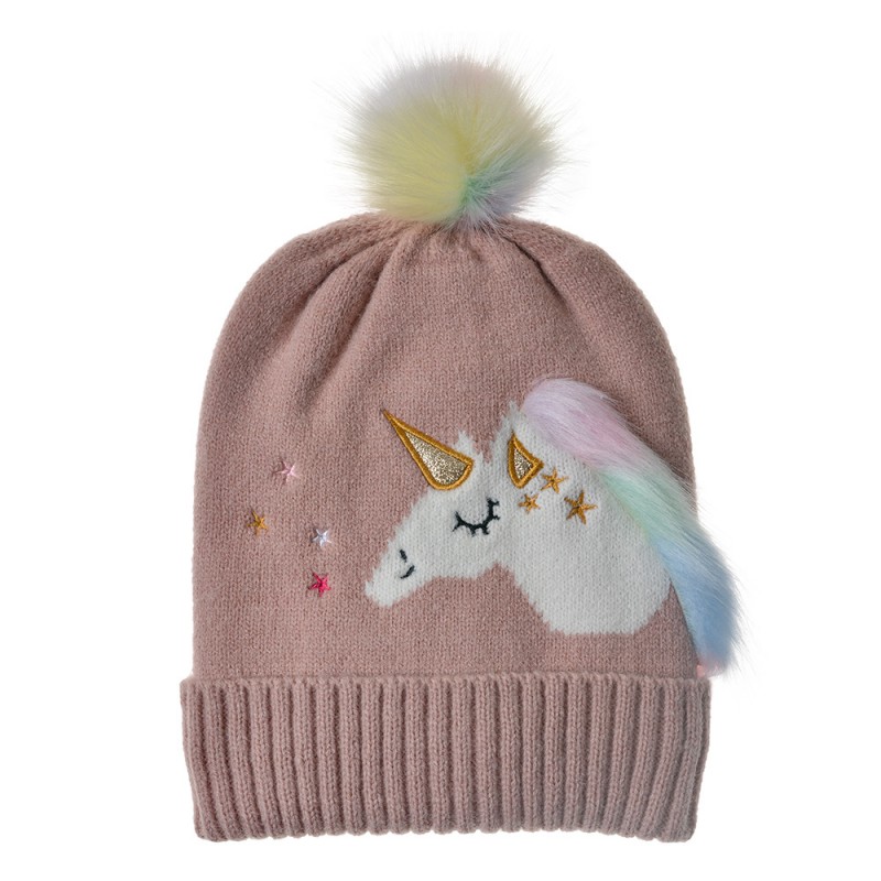 JZKCA0003P Children's Cap Pink Acrylic Unicorn