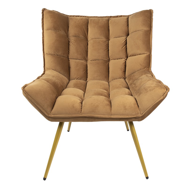 50558CH Armchair 79x91x93 cm Brown Iron Textile Living Room Chair