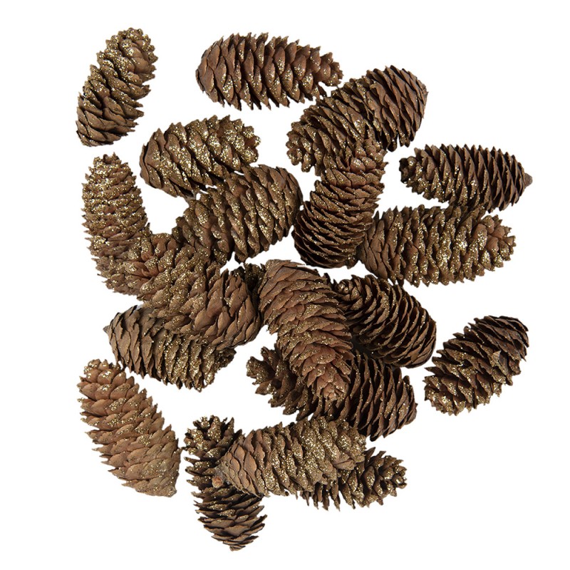 64584 Decorative Pinecone Set of 15 7/9 cm Brown Wood Artificial Plant