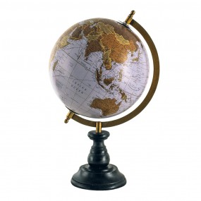 264932 Globe 22x37 cm Brown Wood Iron Round Globus