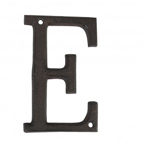 26Y0840-E Iron Letter E 13 cm Brown Iron Decorative Letters
