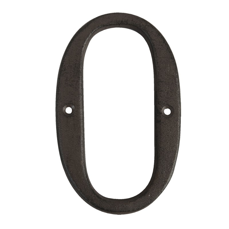 6Y0840-O Iron Letter O 13 cm Brown Iron Decorative Letters