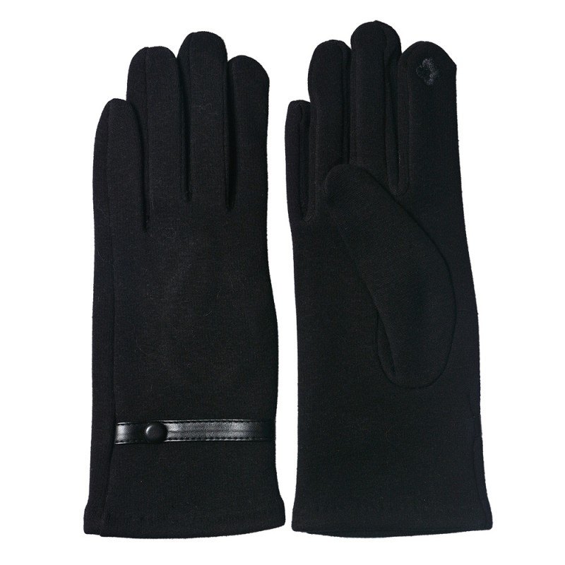 JZGL0047Z Gants d'hiver 8x24 cm Noir Coton Polyester