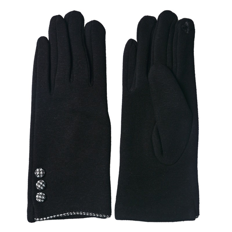 JZGL0048Z Gants d'hiver 8x24 cm Noir Coton Polyester