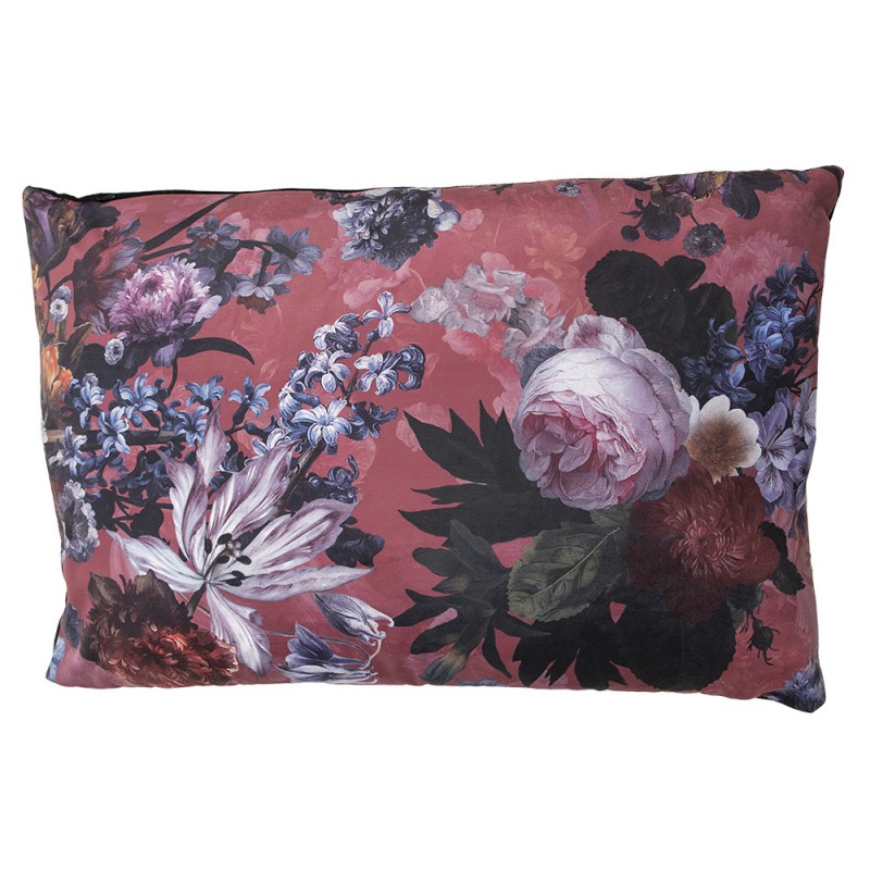 KG036.013 Decorative Cushion 60x40 cm Pink Synthetic Rectangle Cushion Cover with Cushion Filling