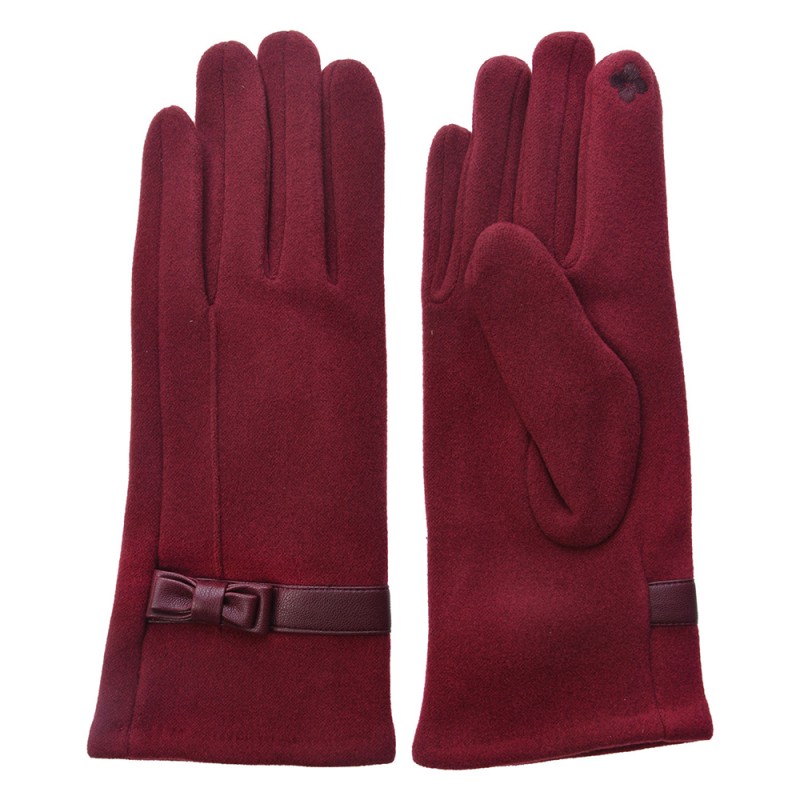 MLGL0044 Winter Gloves 8x24 cm Red Polyester Women's Gloves