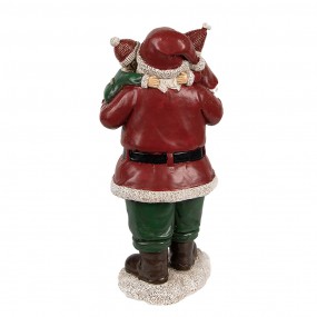 26PR3931 Figur Weihnachtsmann 10x8x21 cm Rot Polyresin Weihnachtsdekoration