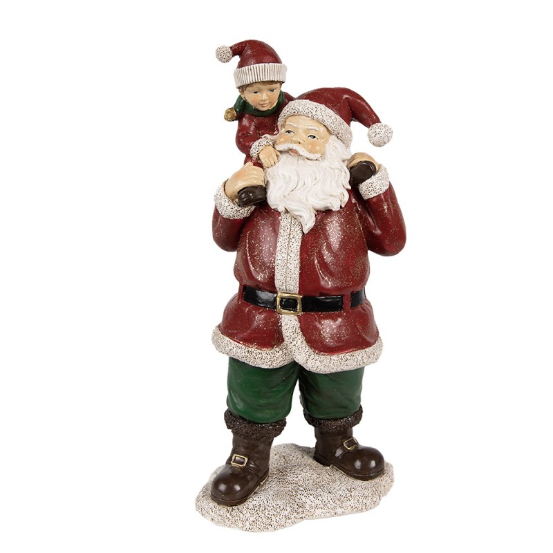 6PR3936 Beeld Kerstman 11x8x23 cm Rood Polyresin Kerstdecoratie