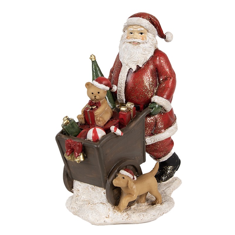 6PR4929 Figurine Santa Claus 12x8x15 cm Red Polyresin Christmas Decoration