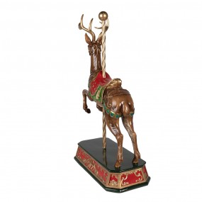 26PR3922 Figurine Rennes 35x18x56 cm Marron Polyrésine Décoration de Noël