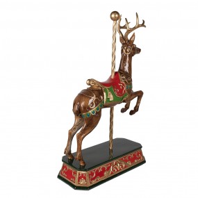 26PR3922 Figurine Rennes 35x18x56 cm Marron Polyrésine Décoration de Noël