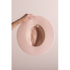2JZHA0083P Women's Hat Pink Paper straw Sun Hat