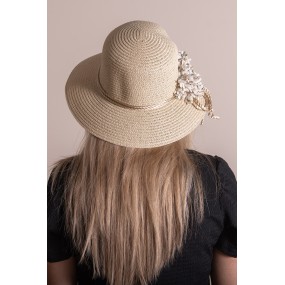 2JZHA0094 Women's Hat Beige Paper straw Sun Hat