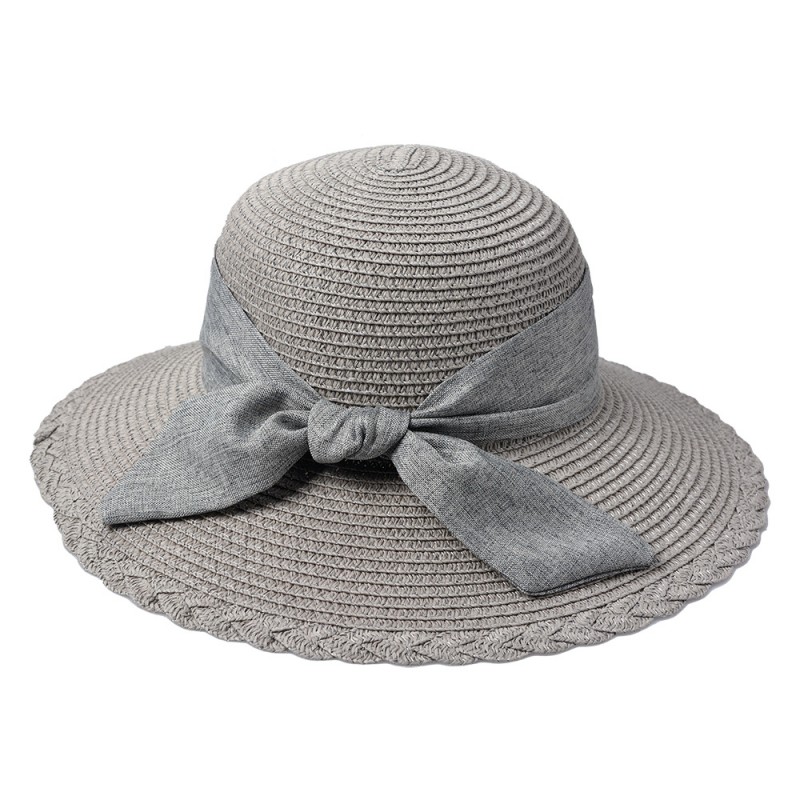 JZHA0095G Cappello da donna Grigio Paglia di carta Cappello da sole