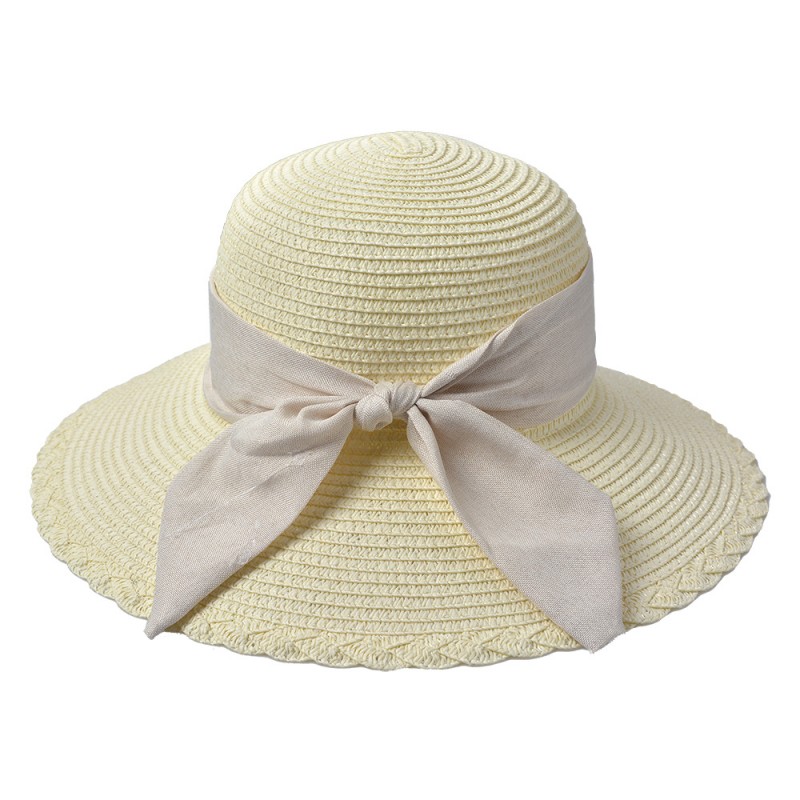 JZHA0095W Cappello da donna Bianco Paglia di carta Cappello da sole