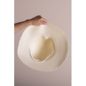 2JZHA0095W Women's Hat White Paper straw Sun Hat