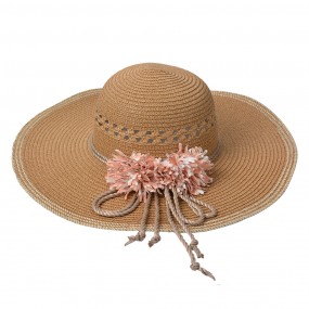 2JZHA0097CH Women's Hat Brown Paper straw Sun Hat