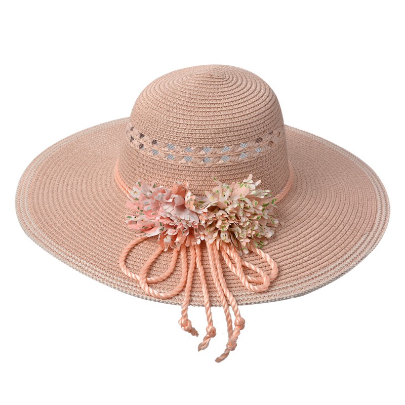 JZHA0097P Women's Hat Pink Paper straw Sun Hat