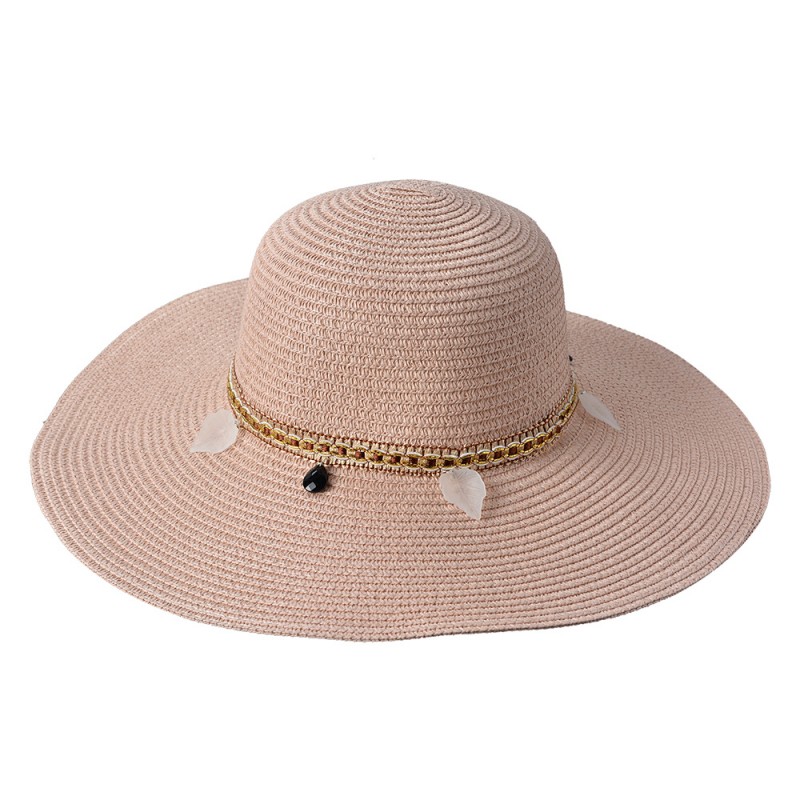 JZHA0098P Women's Hat Pink Paper straw Sun Hat