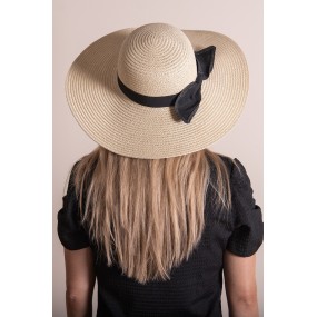 2JZHA0099BE Cappello da donna Beige Paglia di carta Cappello da sole