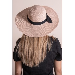 2JZHA0099P Women's Hat Pink Paper straw Sun Hat