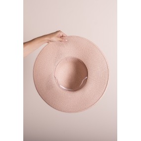 2JZHA0099P Women's Hat Pink Paper straw Sun Hat