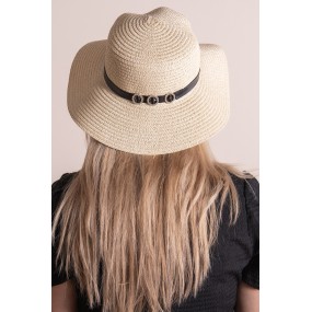 2JZHA0100 Women's Hat Beige Paper straw Sun Hat