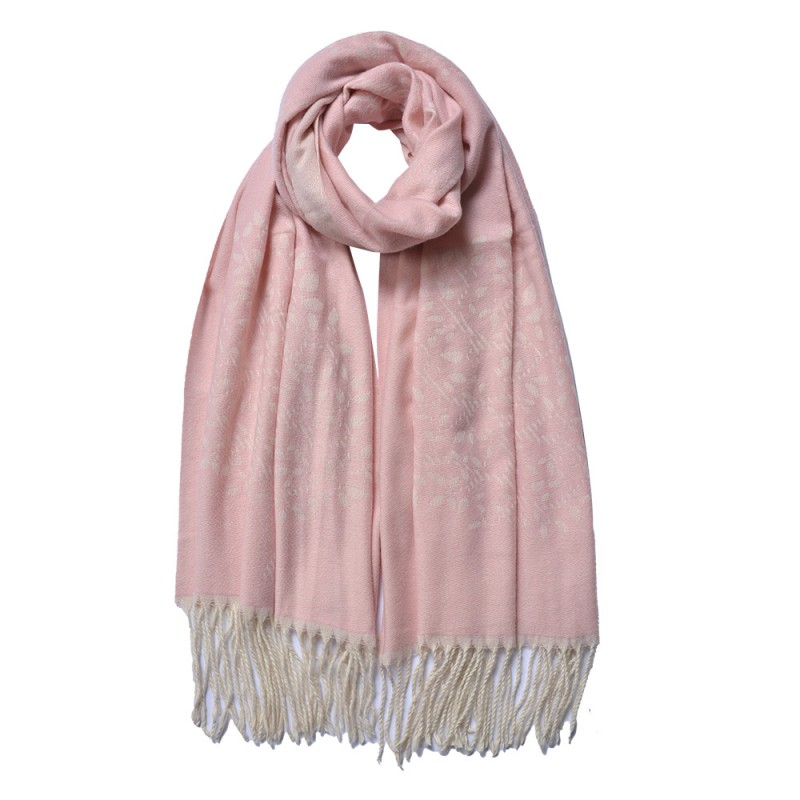 JZSC0775P Sciarpa invernale da donna 68x180 cm Rosa Sciarpa