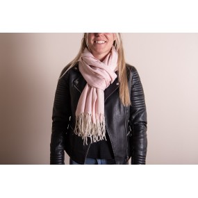 2JZSC0775P Wintersjaal Dames  68x180 cm Roze Sjaal