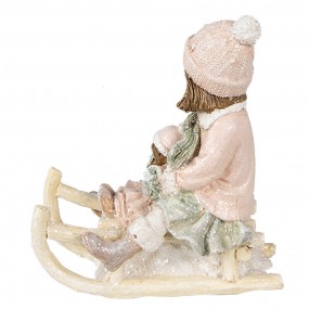 26PR4911 Figurine Fille 11 cm Rose Polyrésine Décoration de Noël