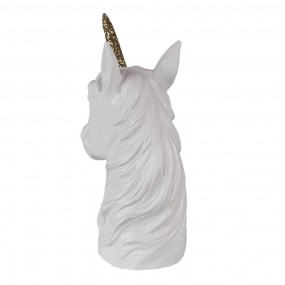 26PR3892 Statuetta Unicorno 15 cm Bianco Poliresina Decorazione