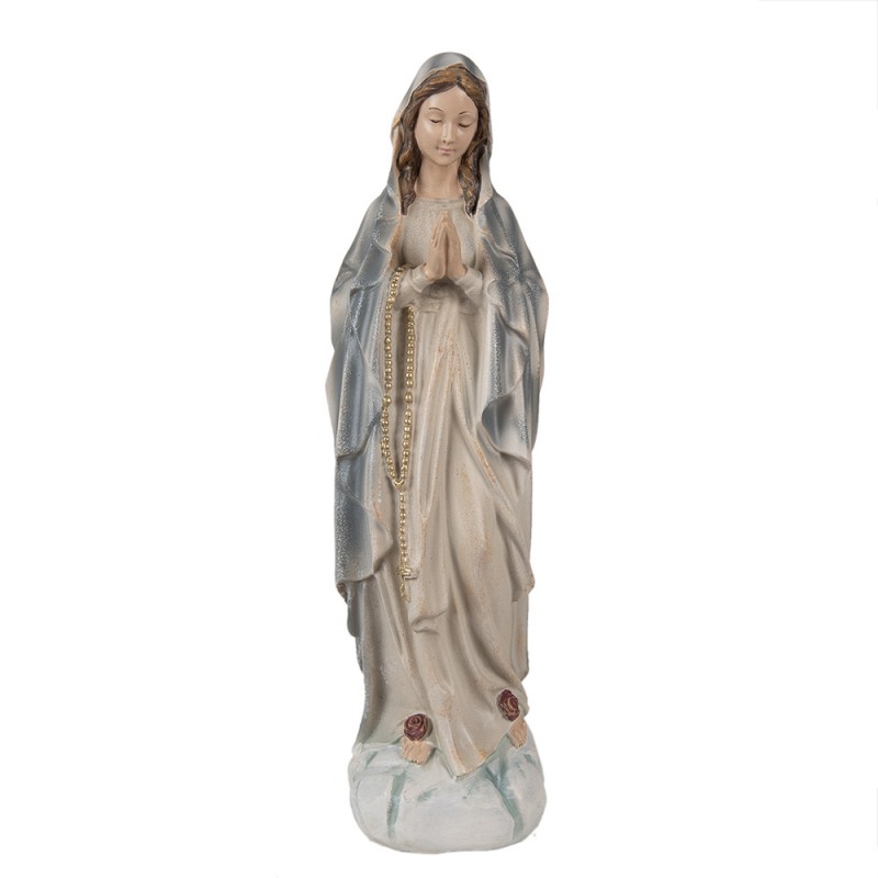 6PR3894 Figurine Marie 35 cm Gris Polyrésine Décoration d'intérieur