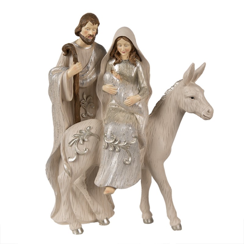 6PR3929 Figurine Crèche 32 cm Beige Polyrésine Décoration de Noël