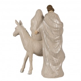 26PR3929 Figurine Crèche 32 cm Beige Polyrésine Décoration de Noël