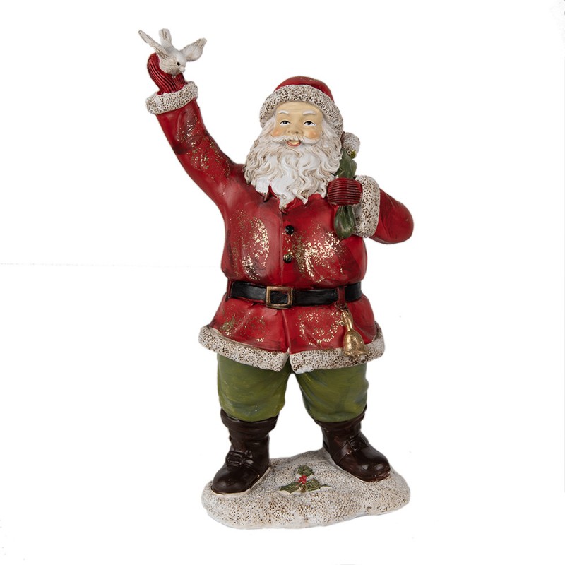 6PR3948 Figur Weihnachtsmann 13x10x23 cm Rot Polyresin Weihnachtsdekoration