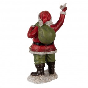 26PR3948 Figurine Père Noël 13x10x23 cm Rouge Polyrésine Décoration de Noël