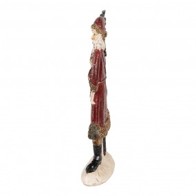 26PR4925 Statuetta Babbo Natale  9x4x23 cm Rosso Poliresina Decorazione di Natalizie