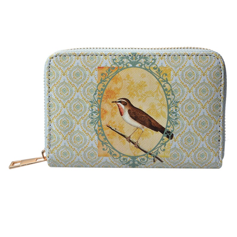 JZPU0006-02 Brieftasche 10x15 cm Grün Kunststoff Vogel Rechteck