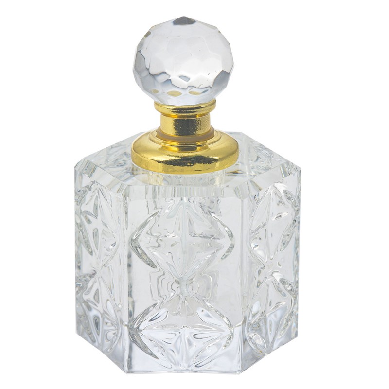 MLPF0009 Perfume Bottle 4x4x7 cm Glass Hexagon Decorative Bottle