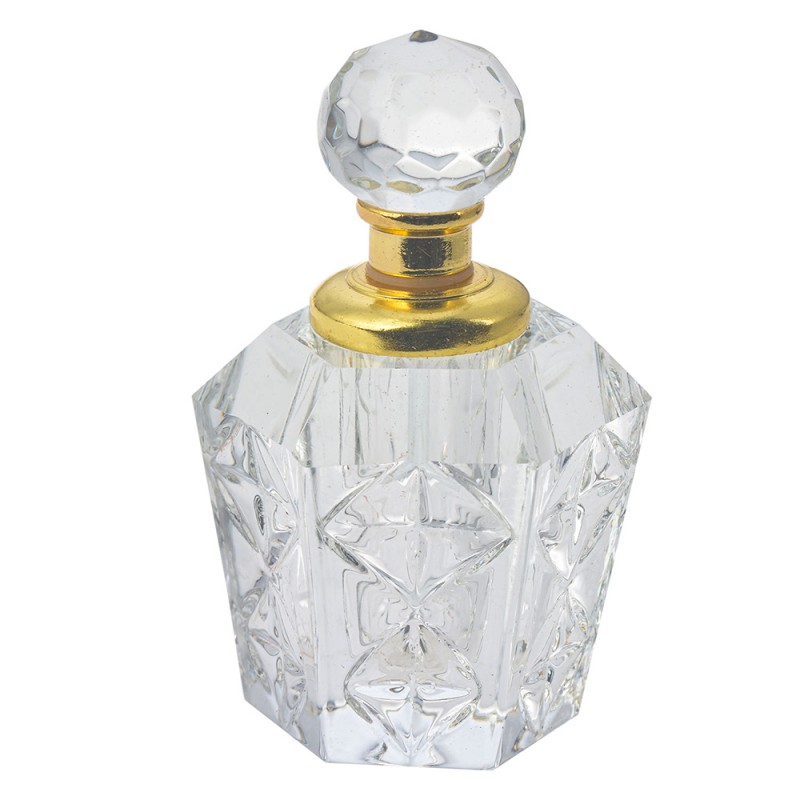 MLPF0010 Flacon à parfum 4x4x7 cm Verre Hexagone Petite bouteille décorative