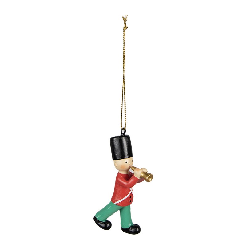 6PR4918 Christmas Ornament Soldier 8 cm Red Polyresin Christmas Tree Decorations