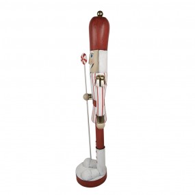 25Y1179 Beeld Notenkraker 167 cm Rood Ijzer Kerstdecoratie