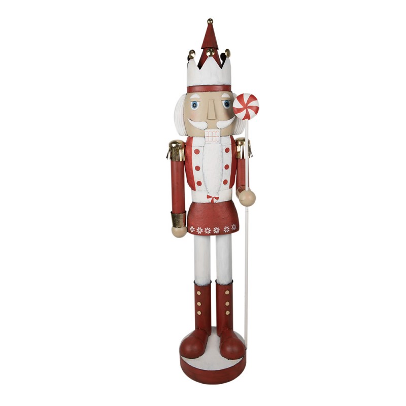 5Y1180 Figurine Casse-noisette 170 cm Rouge Fer Décoration de Noël