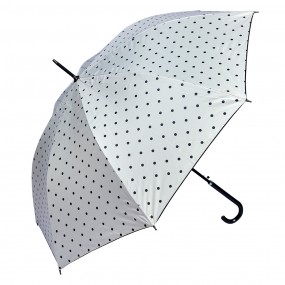 2JZUM0057W Parapluie pour adultes Ø 98 cm Blanc Noir Polyester Points